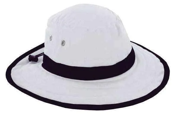 Ahead Palmer Canvas Sun Hat with Large Brim and Accent Trim-4 Colors