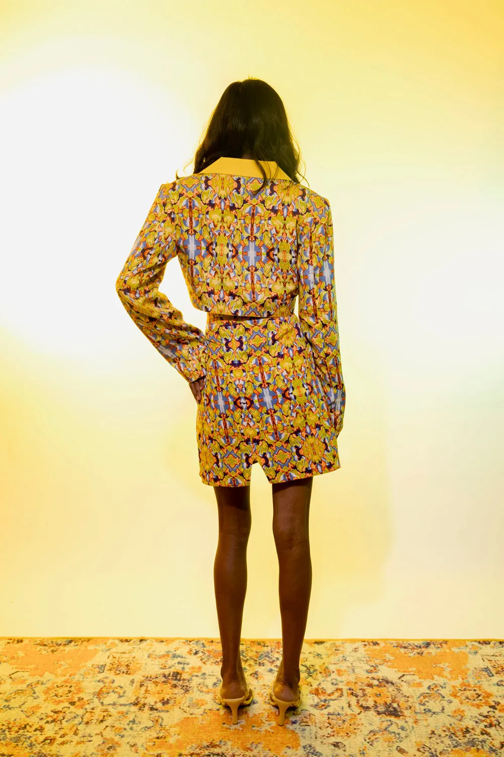 Baroque Co-Ord Set I-    (Baroque Cropped Blazer   Baroque Skirt)