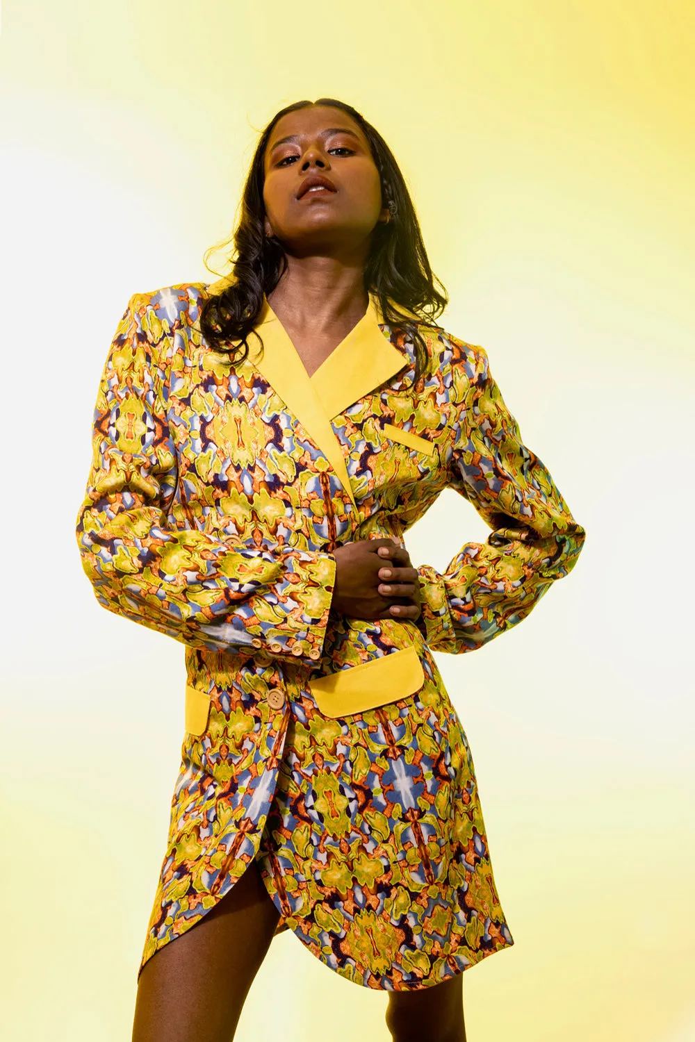 Baroque Co-Ord Set I-    (Baroque Cropped Blazer   Baroque Skirt)