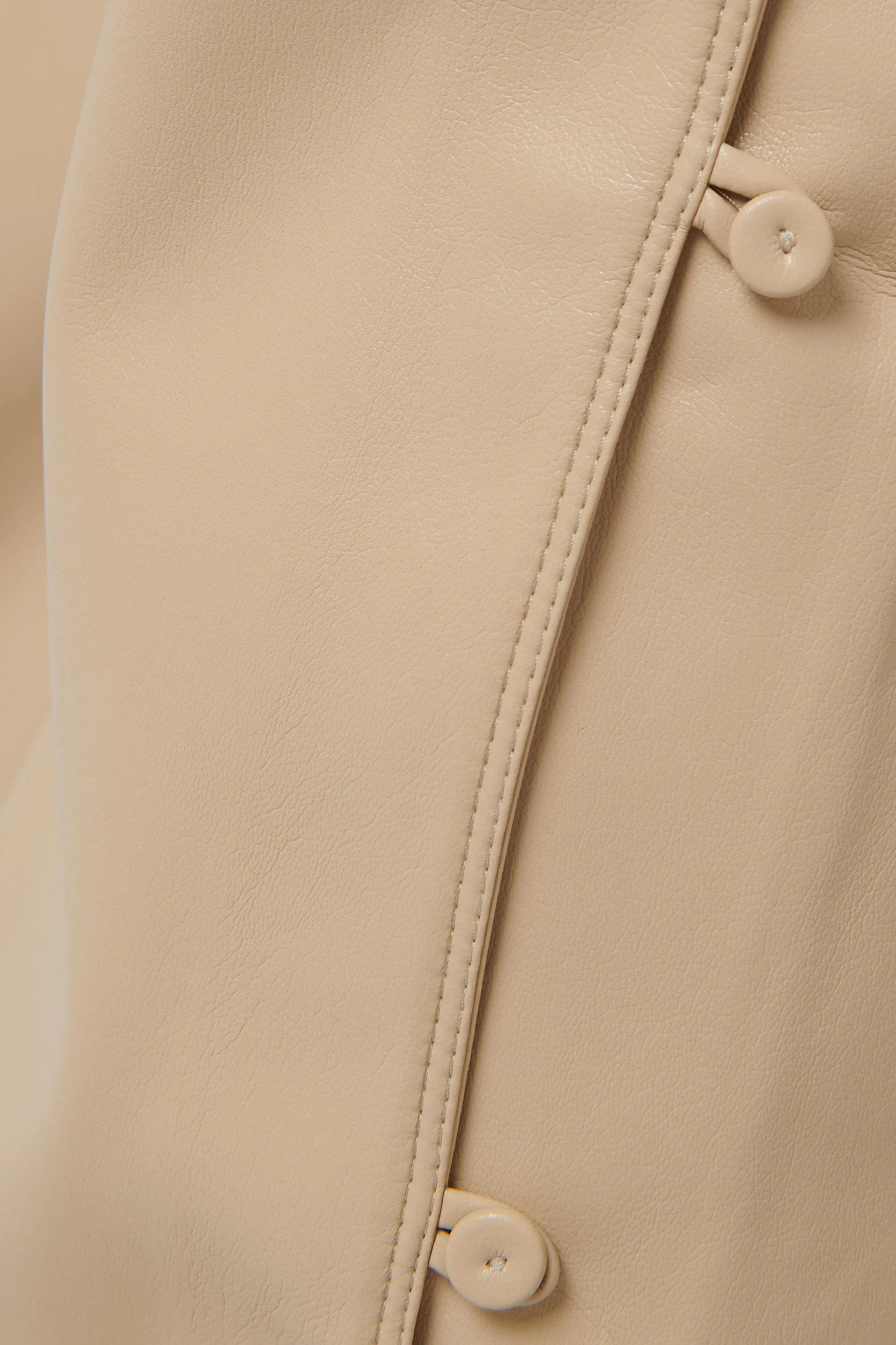 Beige Felina Vegan Leather Pants