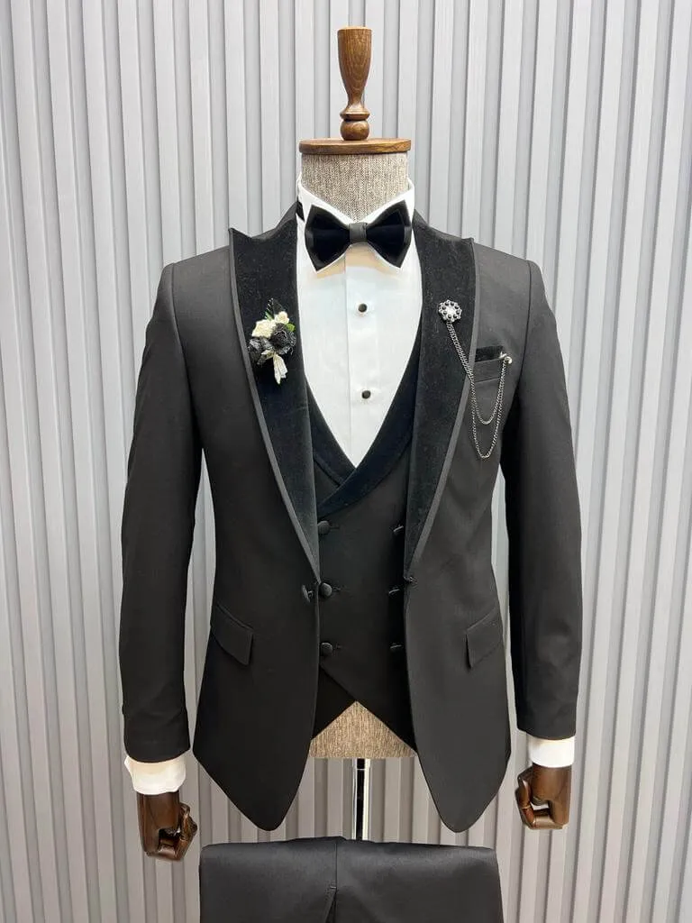 Black Velvet Detail Tuxedo