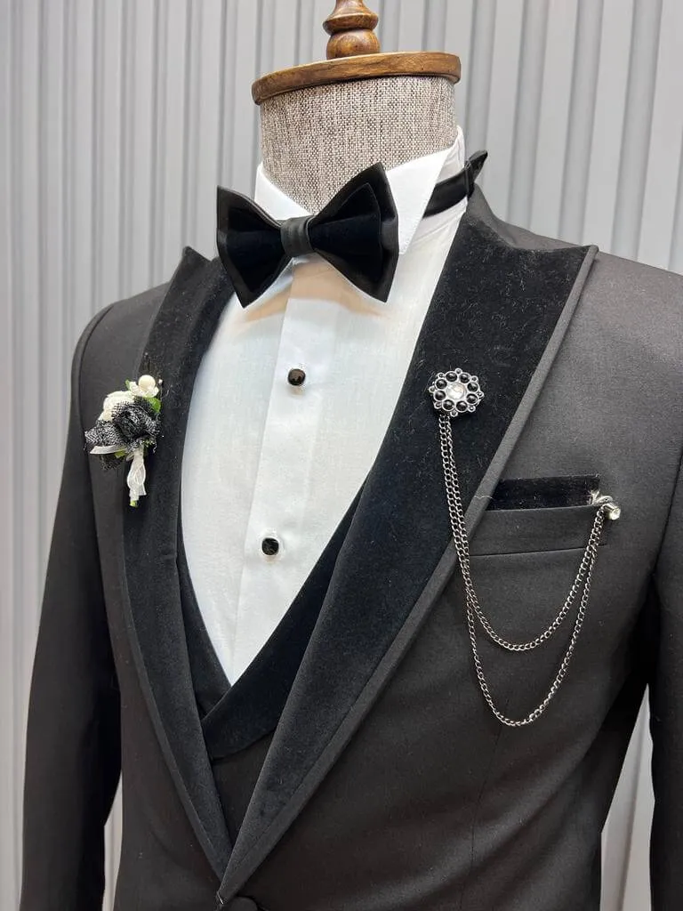 Black Velvet Detail Tuxedo