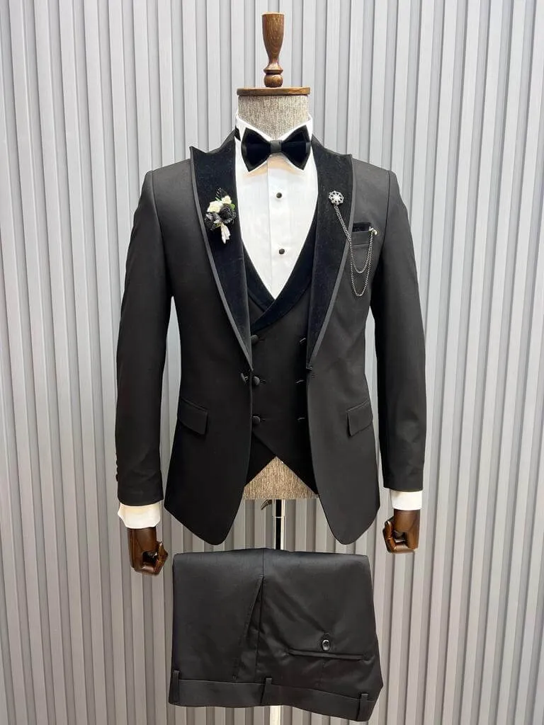 Black Velvet Detail Tuxedo