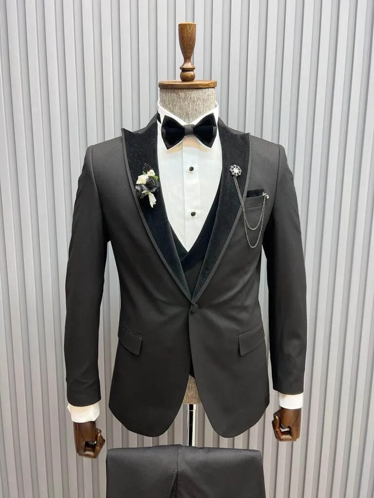 Black Velvet Detail Tuxedo