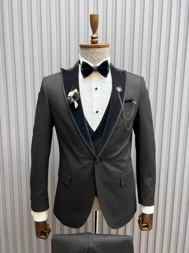 Black Velvet Detail Tuxedo