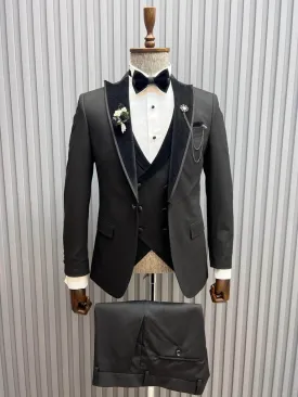 Black Velvet Detail Tuxedo