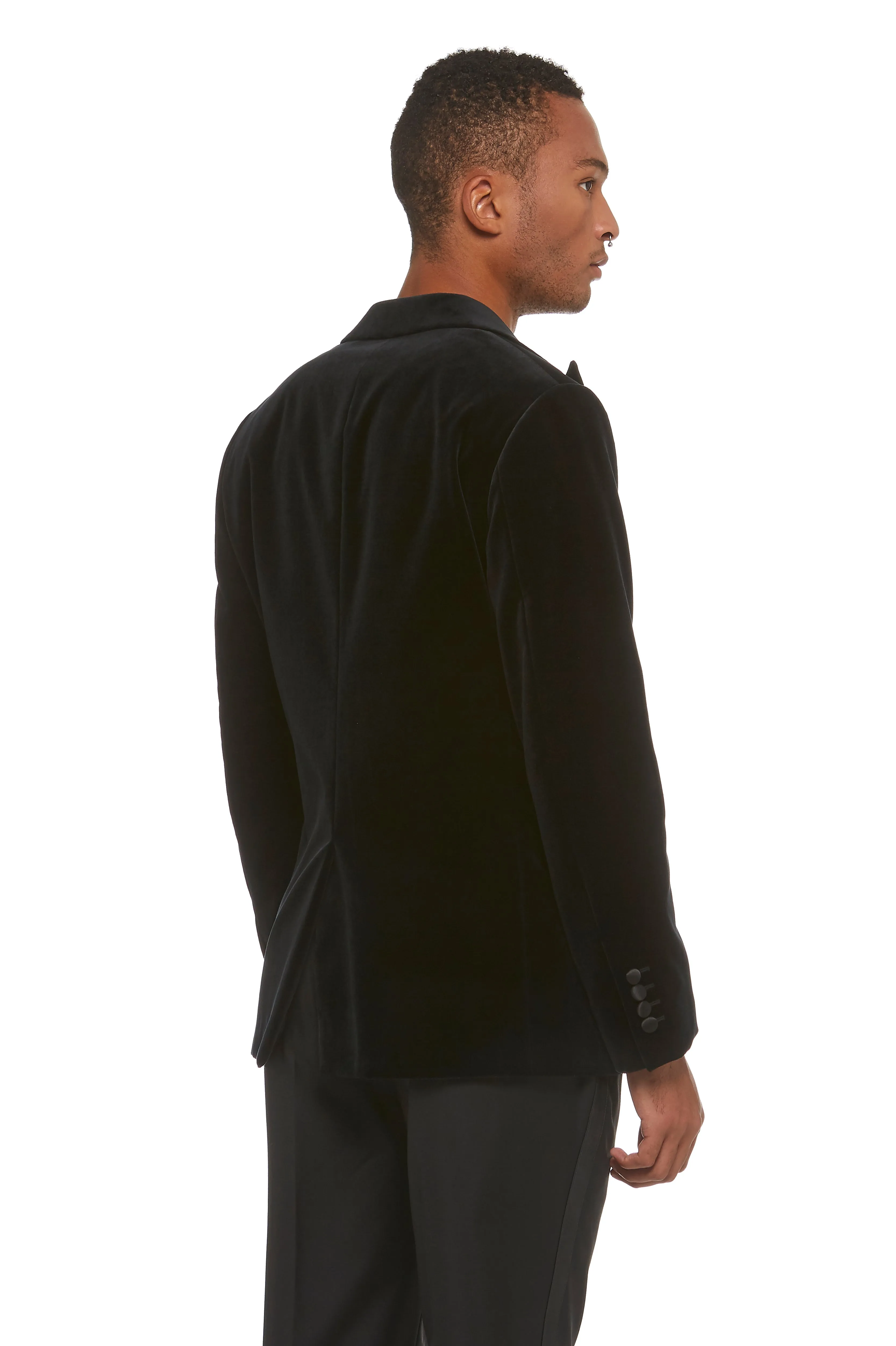 Black Velvet Tuxedo Blazer