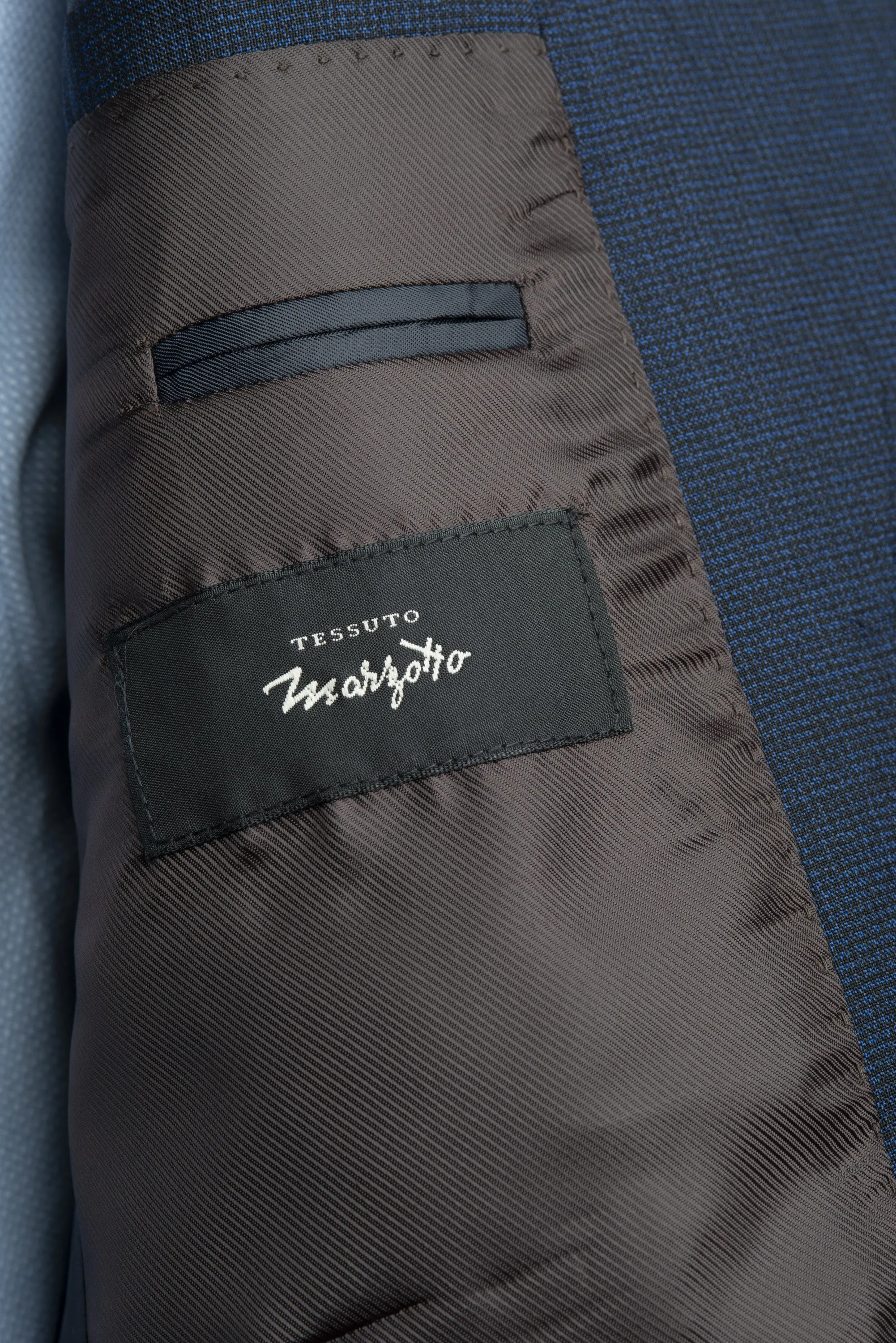 Blue "Microfantasia" Suit by Marzotto