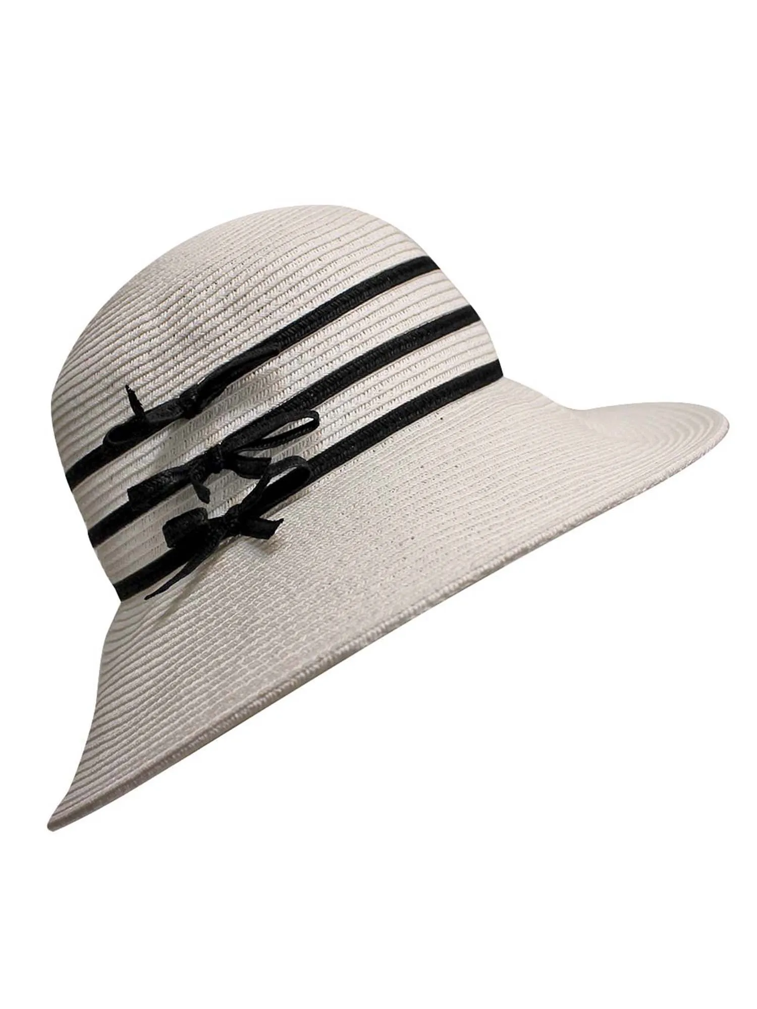 Braided Sun Hat With Black Trim