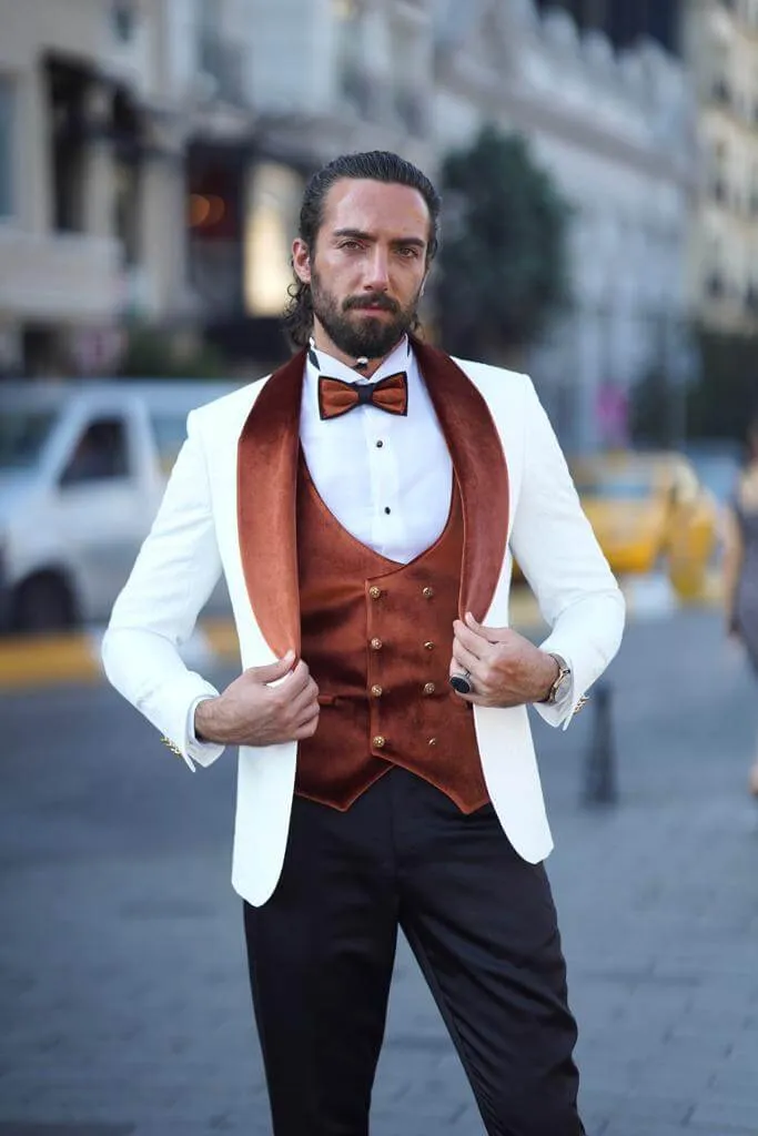 Carey White & Camel Tuxedo