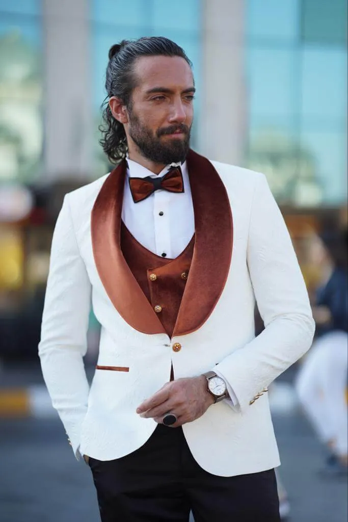 Carey White & Camel Tuxedo