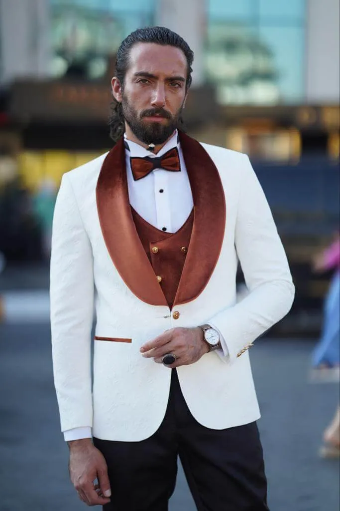 Carey White & Camel Tuxedo