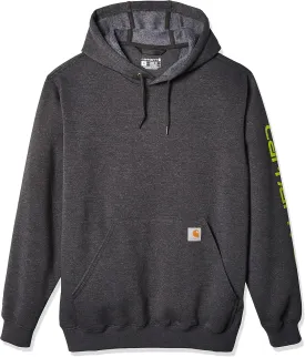 Carhartt Men's Midweight Signature Sleeve Logo Hooded Sweatshirt