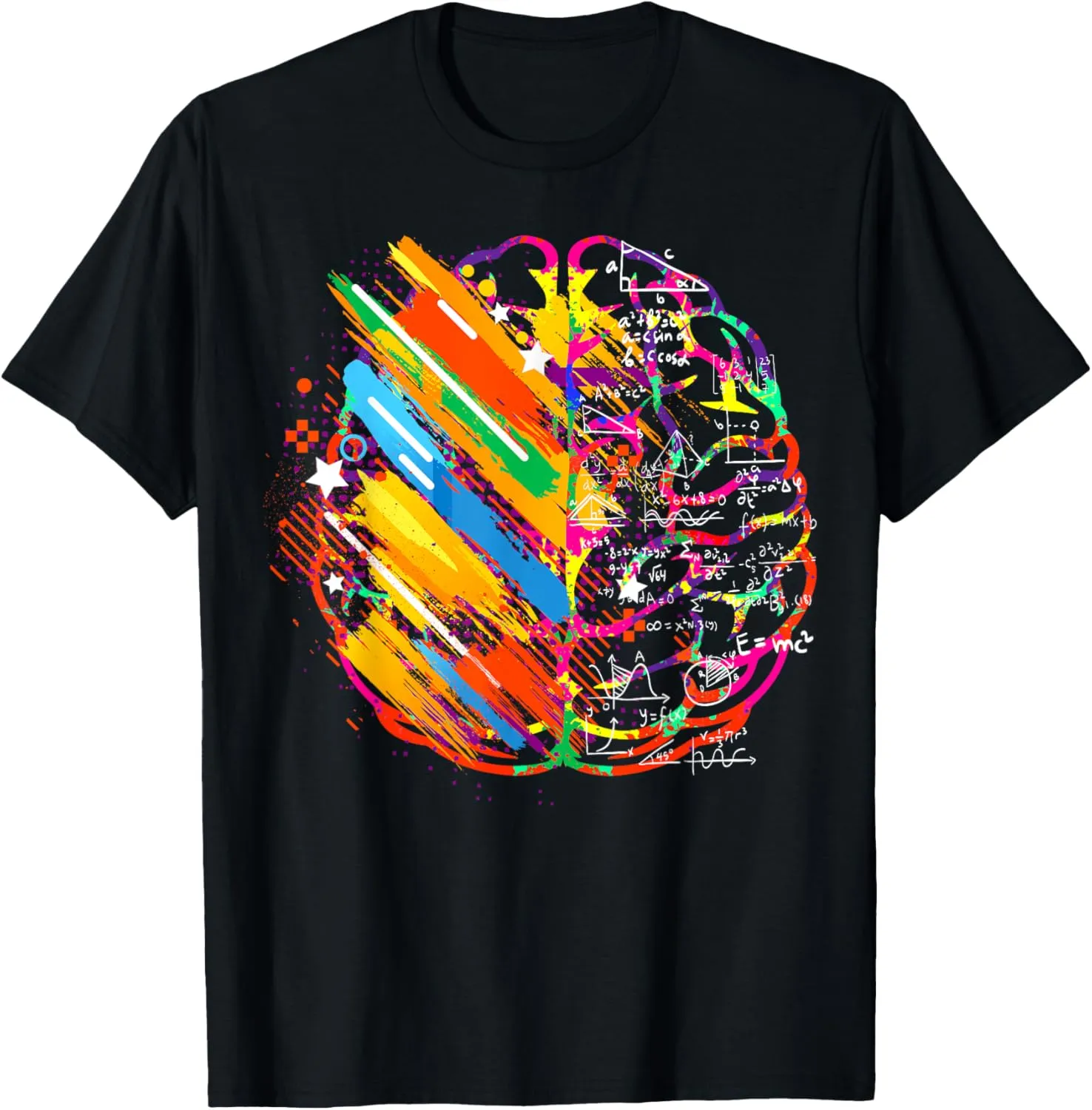 Colorful Brain Art Teacher Artist Painter Student T-Shirt