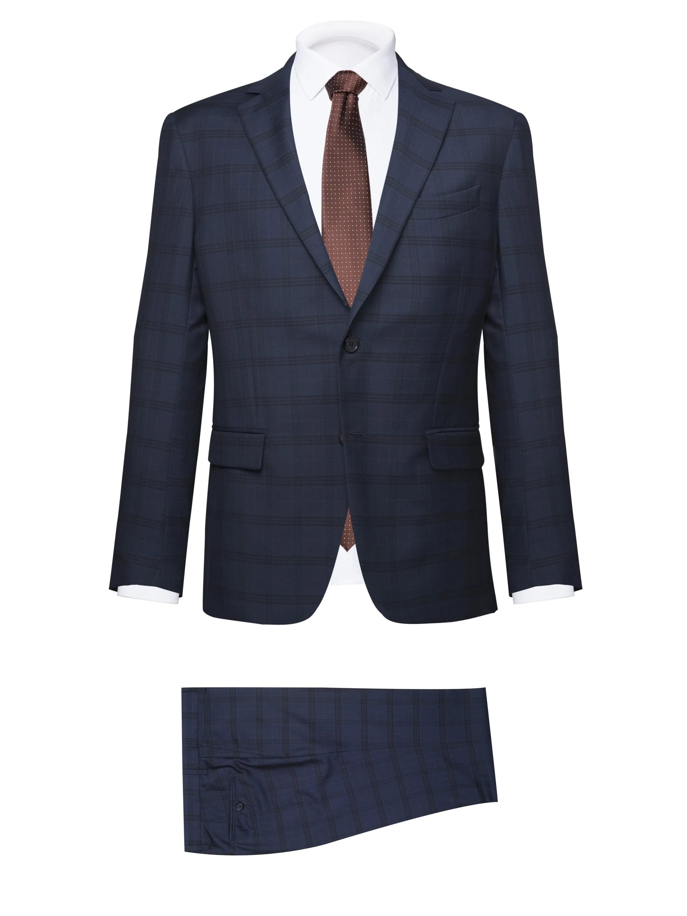 Dark Blue/Black Prince of Wales Suit