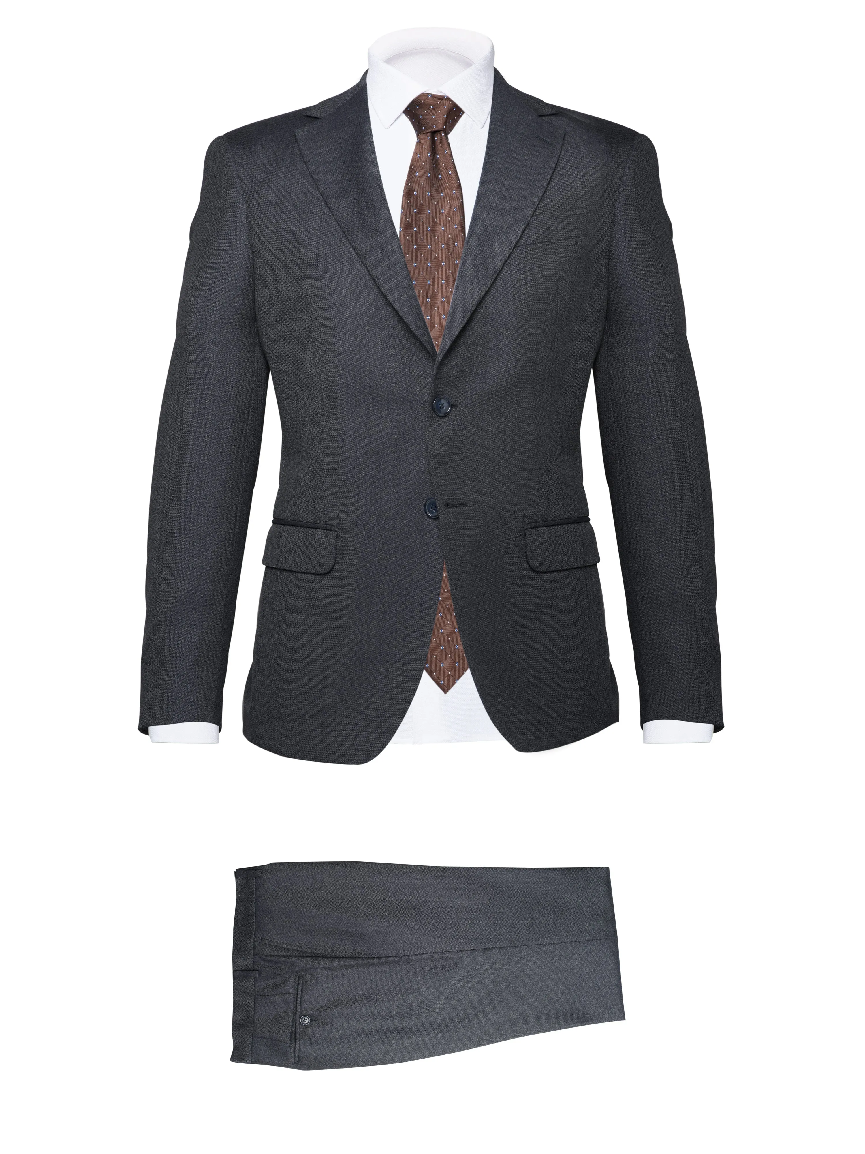 Dark Grey Wool Suit by Primatist Marlane