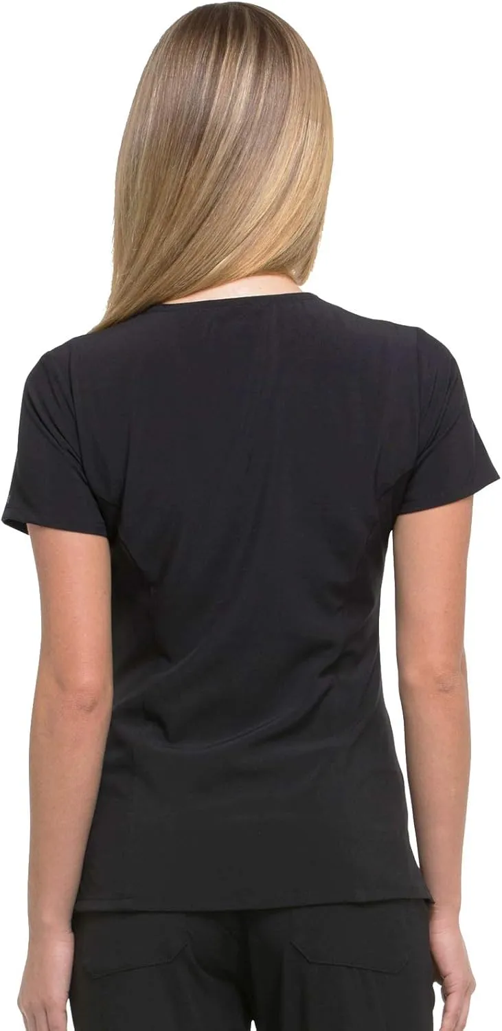 Dickies Women's Scrub Top V-Neck Top with 2 Pockets, Moisture Wicking and 360 Stretch Fabric - DK615