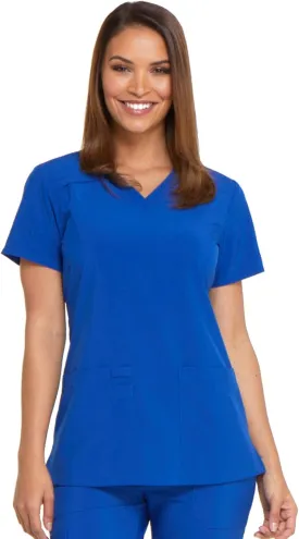 Dickies Women's Scrub Top V-Neck Top with 2 Pockets, Moisture Wicking and 360 Stretch Fabric - DK615