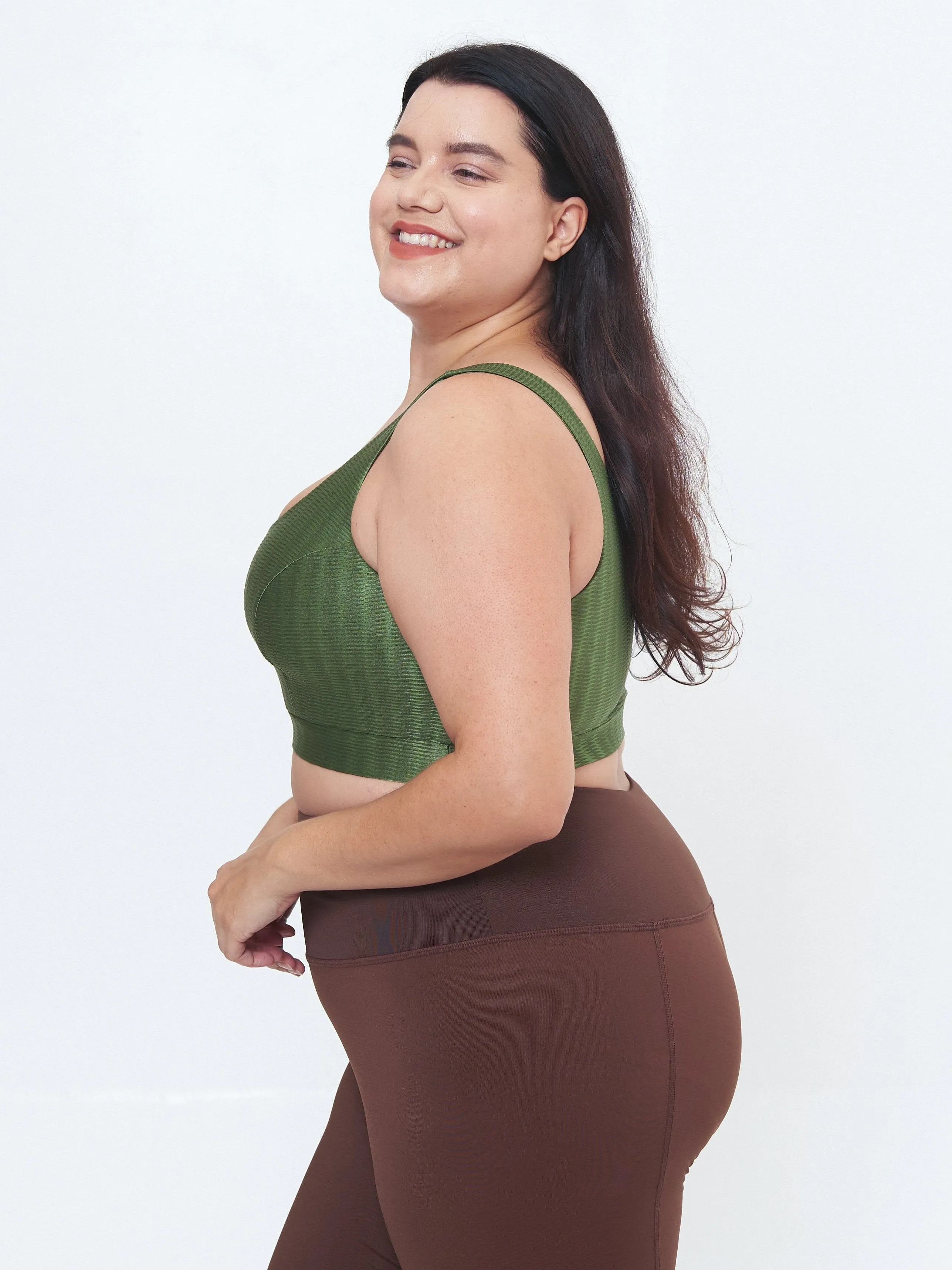 Double Scoop Bra Top - Chive Zap