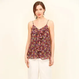 Gigio USA Women's Floral Print/Ruffle Tank