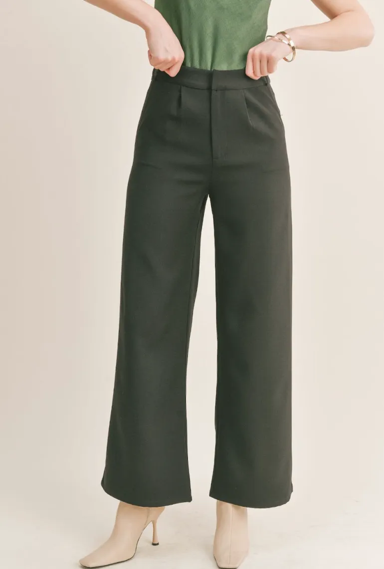 High Waisted Pleated Trousers