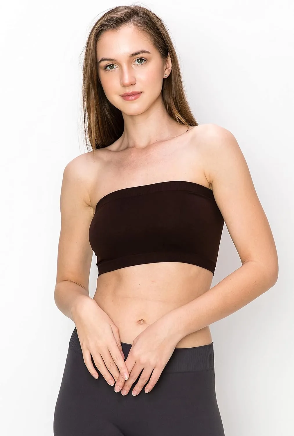 Kurve Seamless Bandeau Tube top - UV Protective Fabric, Rated UPF 50  (Non-Padded) -Made in USA-