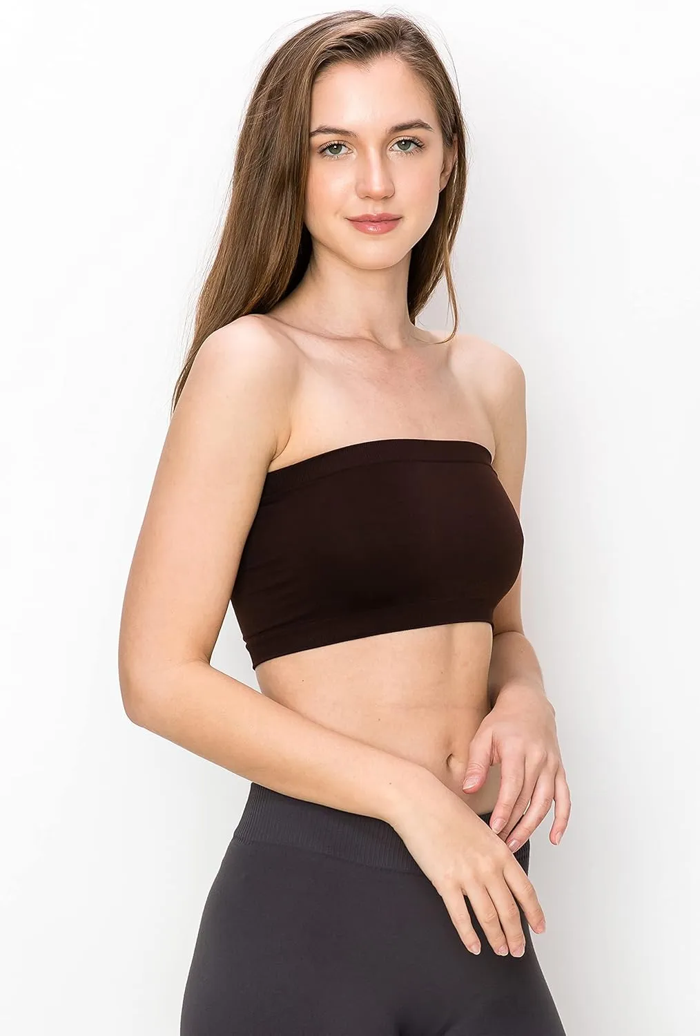 Kurve Seamless Bandeau Tube top - UV Protective Fabric, Rated UPF 50  (Non-Padded) -Made in USA-