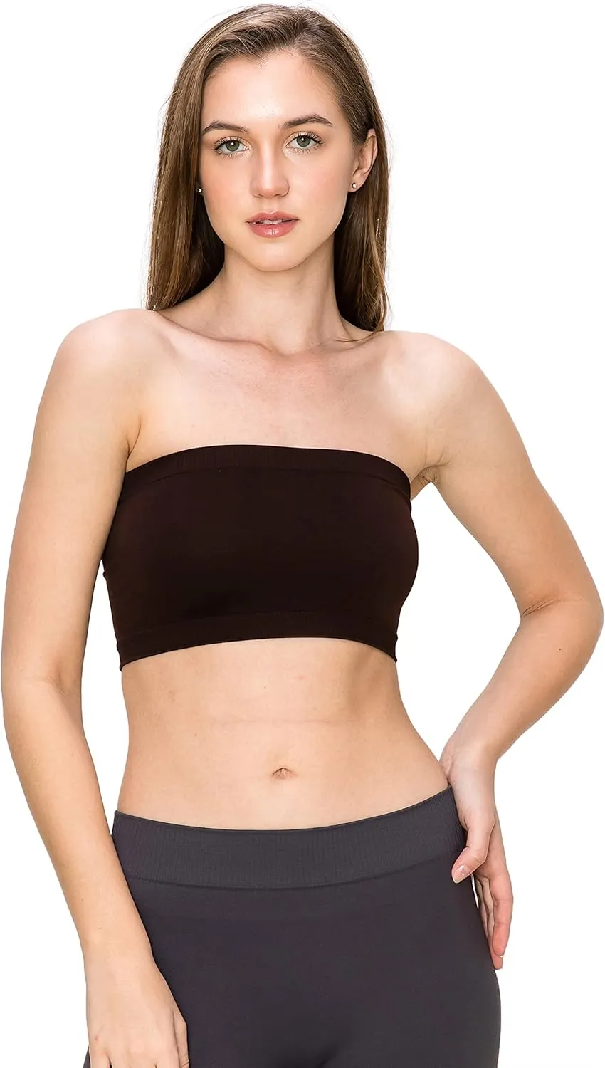 Kurve Seamless Bandeau Tube top - UV Protective Fabric, Rated UPF 50  (Non-Padded) -Made in USA-