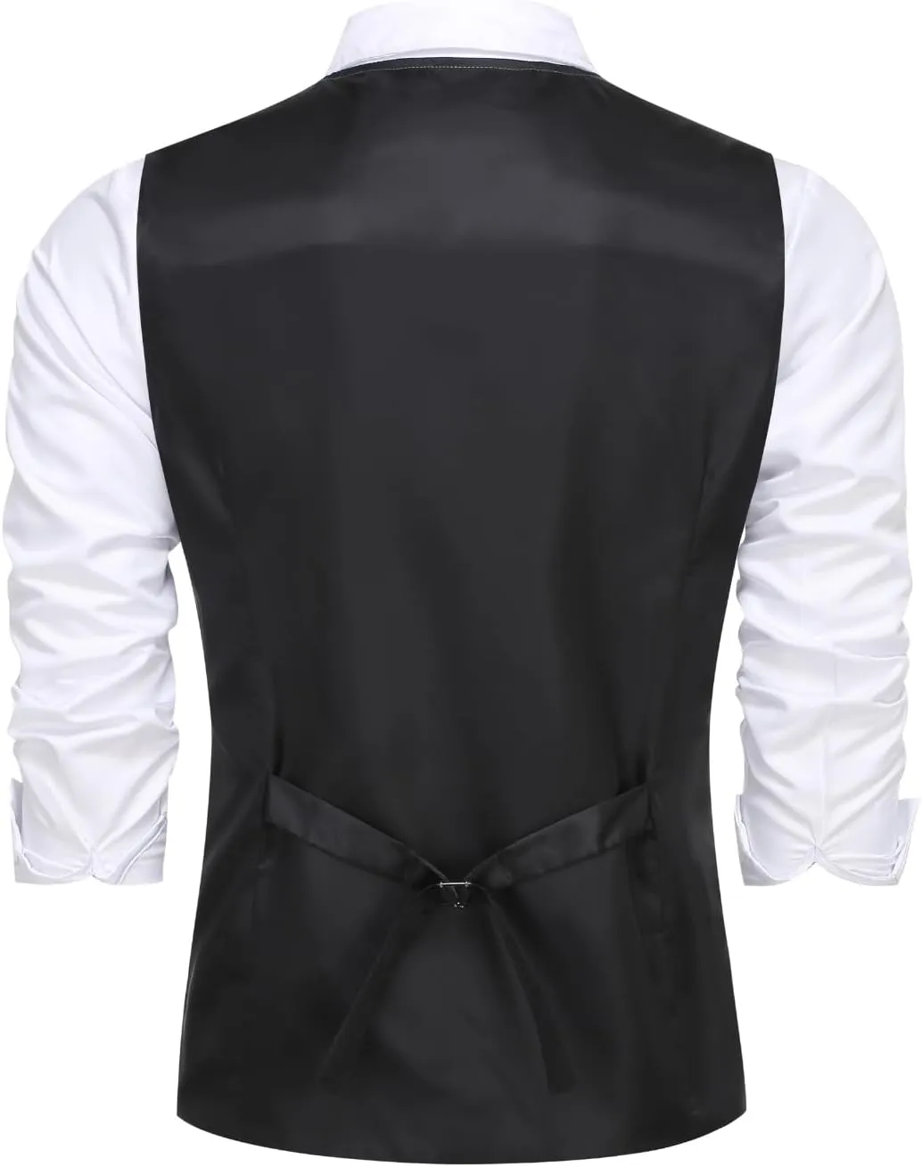 LMYOVE Mens Waistcoats Formal Wedding Waistcoat Solid Color Business Tuxedo Suit Vest