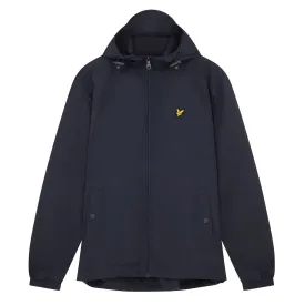 Lyle & Scott Branded Navy Blue Hooded Short Lightweight Jacket