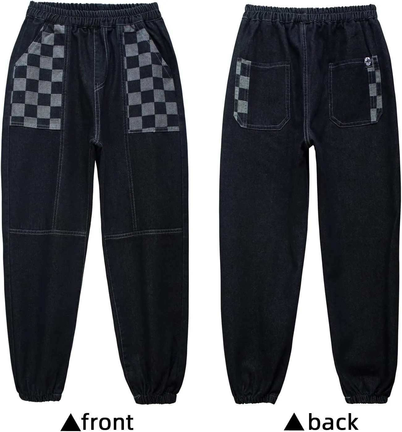 MEILONGER Boys Elastic Waist Jeans Stretch Fashion Denim Pants Size 8,10-12,14-16,18-20