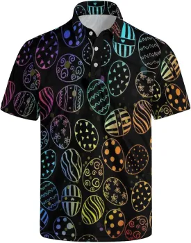 Men's Funny Polo Shirts Short Sleeve Golf Shirt for Men Quick-Dry Golf Polo Shirt Moisture Wicking Activewear Polos