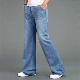 Men's Loose Straight-leg Wide-leg Flared Jeans