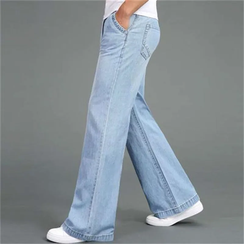Men's Loose Straight-leg Wide-leg Flared Jeans