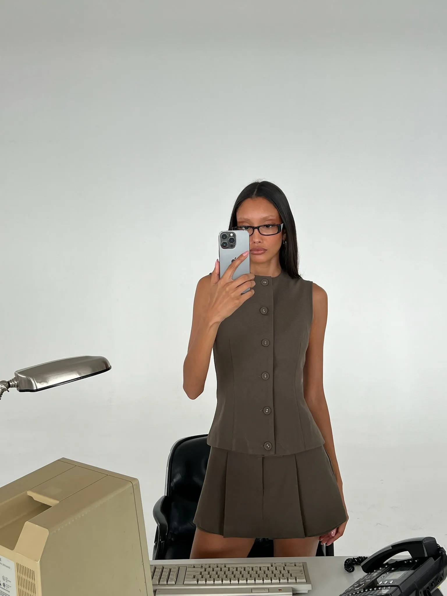 Mini Suiting Skort