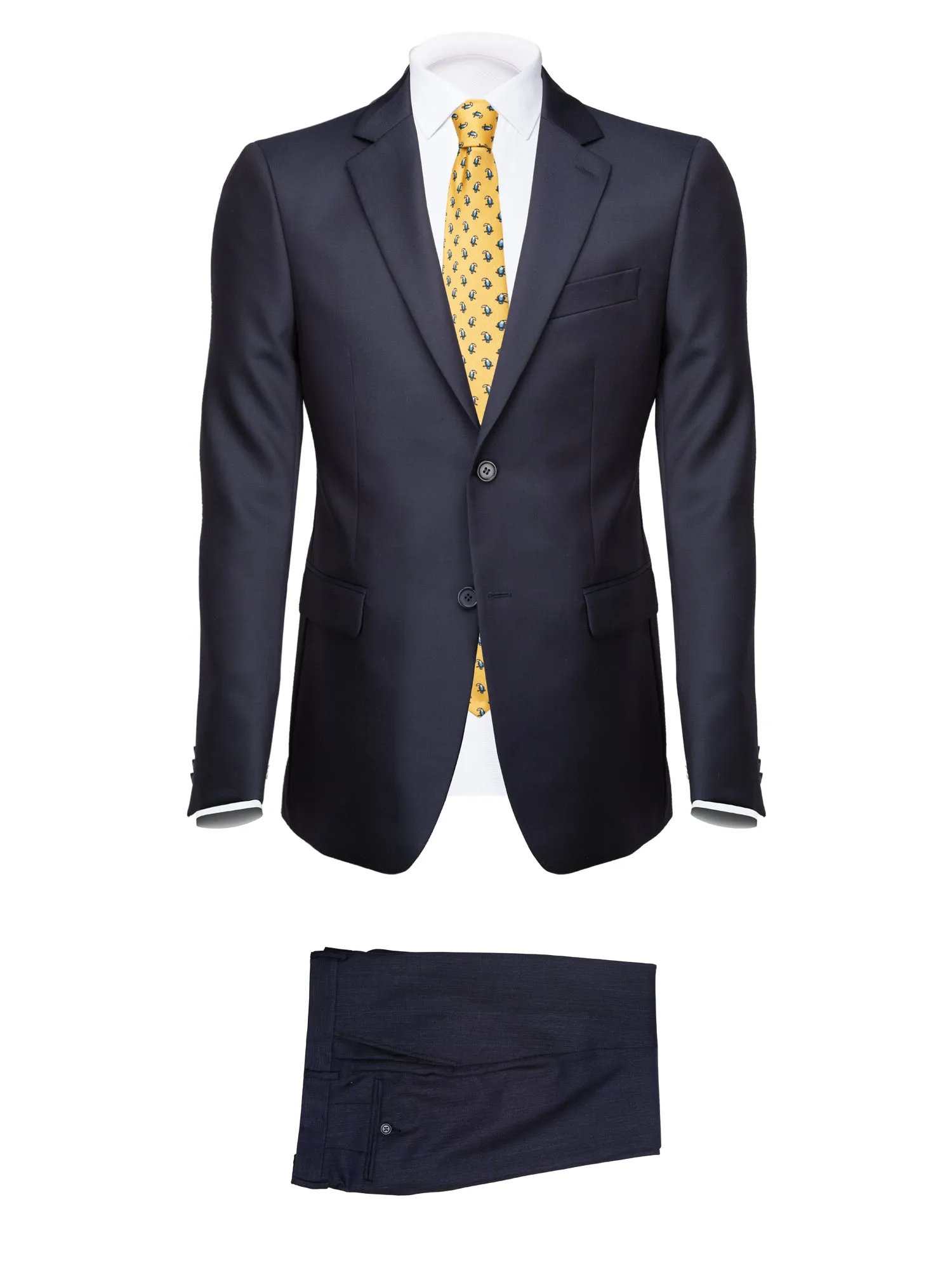 Navy Cool Wool Suit by Angelico