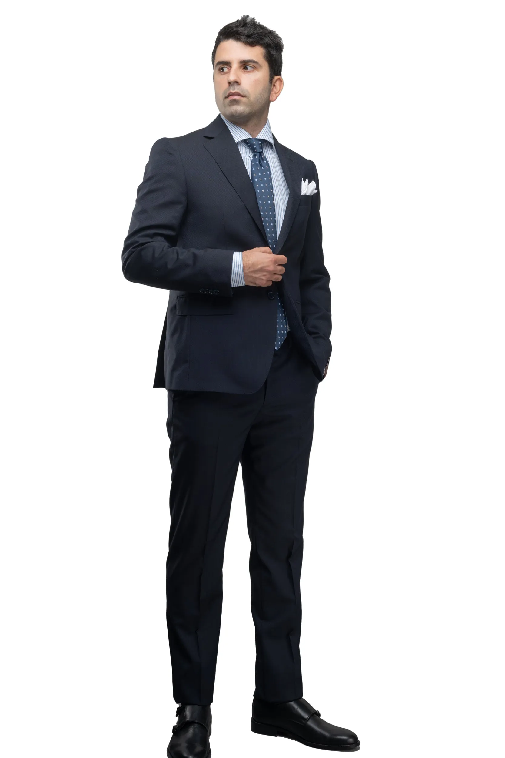 Pallini Navy Cool Wool Suit by Tollegno