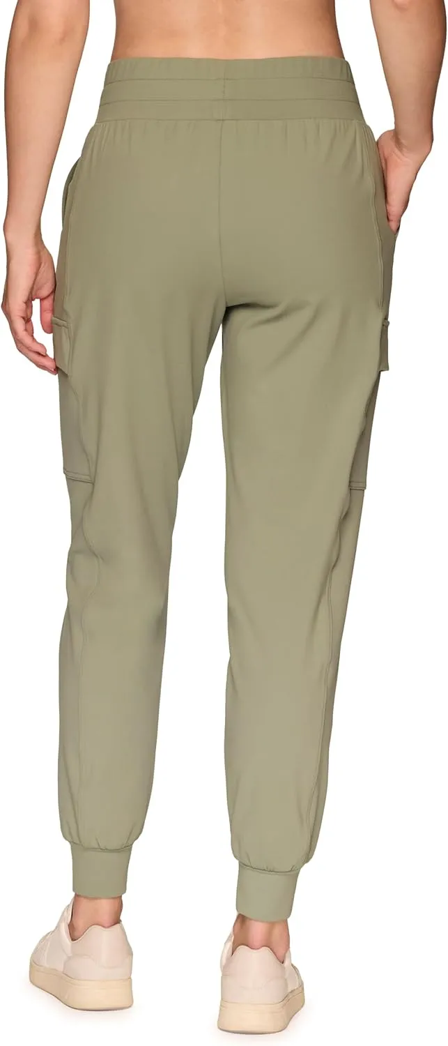 RBX Activewear Women's Jogger Pant Cargo Pants, Lightweight Buttery Soft Full Length Jogger Sweatpants with Pockets