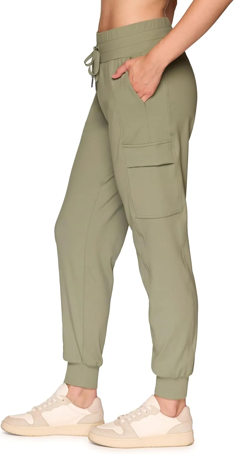 RBX Activewear Women's Jogger Pant Cargo Pants, Lightweight Buttery Soft Full Length Jogger Sweatpants with Pockets