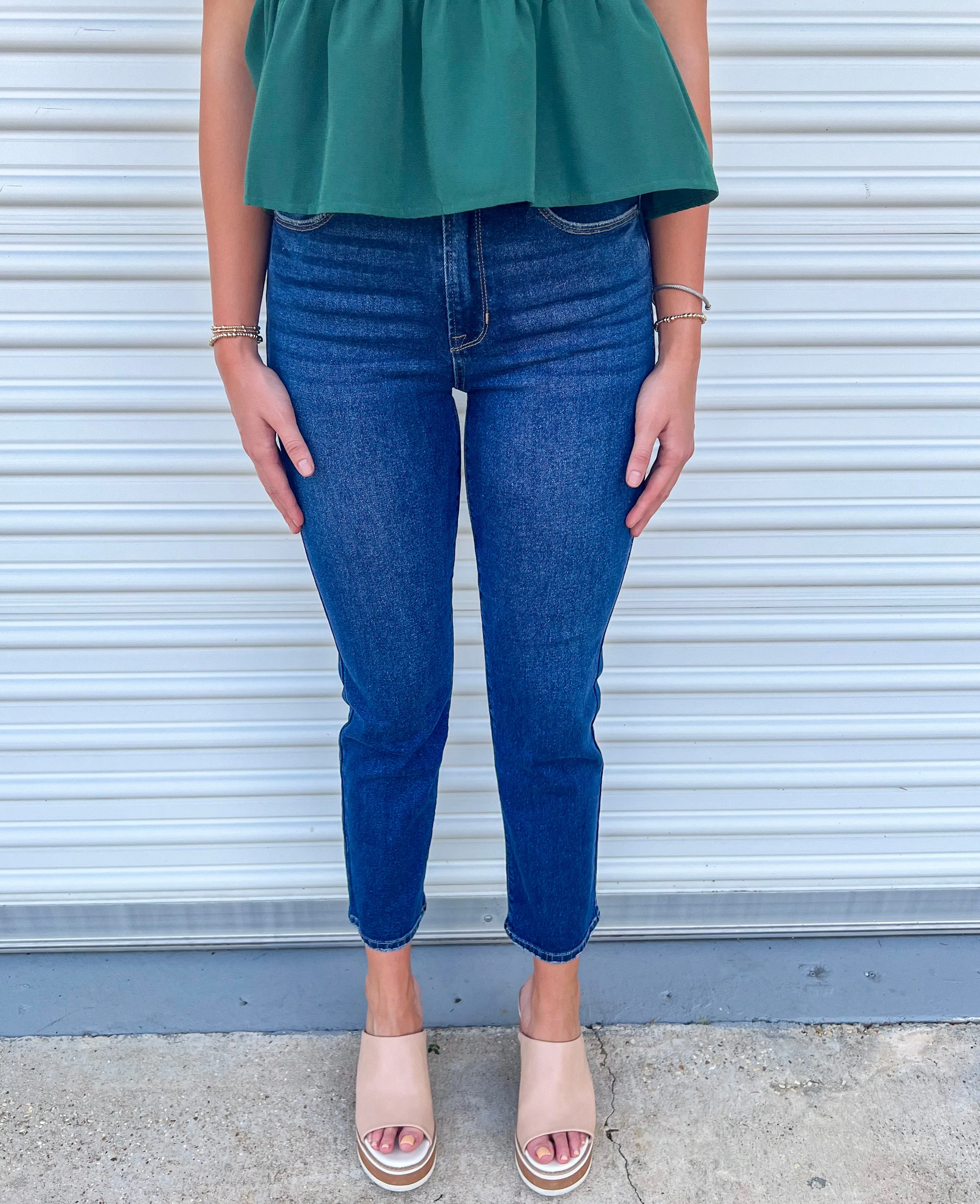 RHYTHM AND BLUES STRAIGHT LEG DARK WASH DENIM