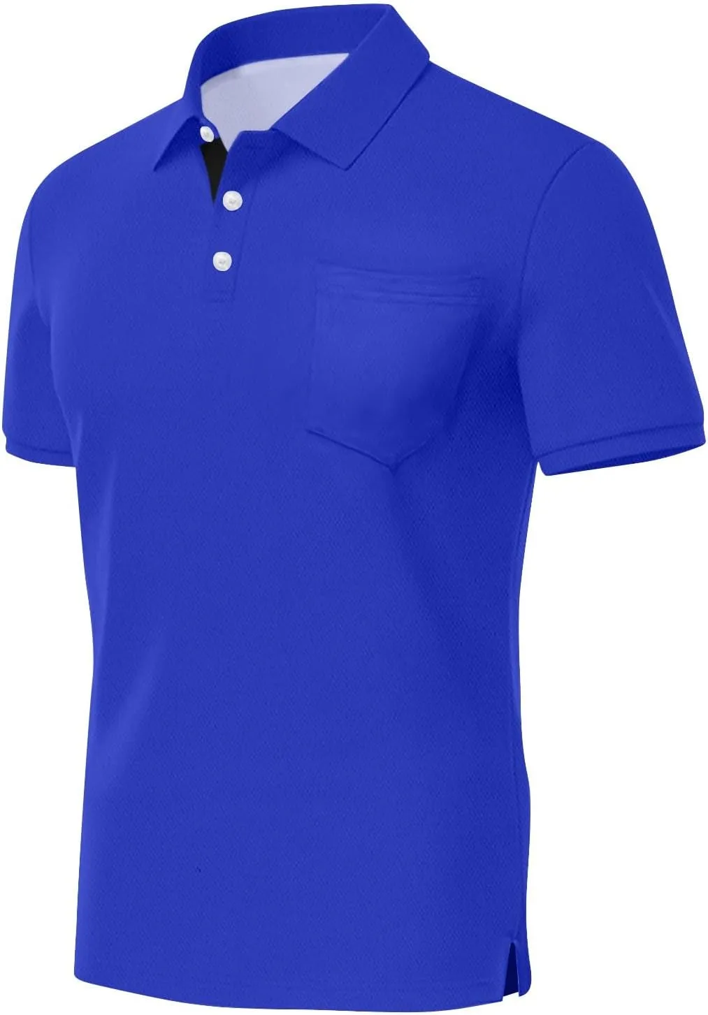 RTRDE Men's Casual Golf Shirts Short Sleeve Solid Color Business Casual Work Collared Shirts with Pocket Polos, M-5XL