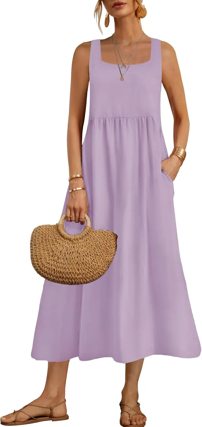 SAUKOLE Women's Summer Sleeveless Strapless Ruffle Off The Shoulder Swing Cocktail Party Dress