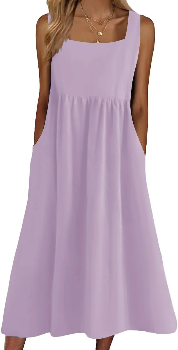 SAUKOLE Women's Summer Sleeveless Strapless Ruffle Off The Shoulder Swing Cocktail Party Dress