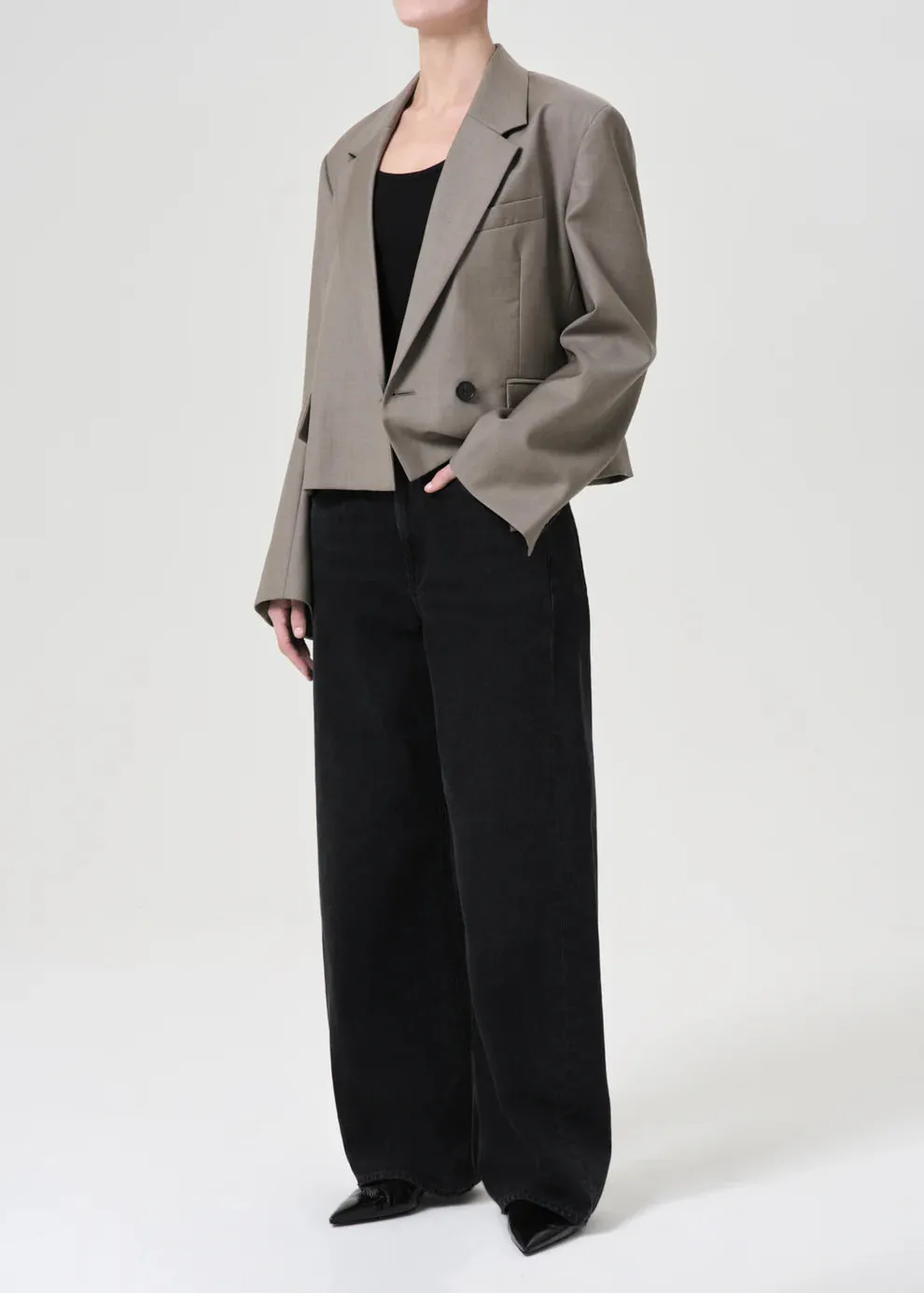 Shoreditch Ski Club x AGOLDE Callie Cropped Blazer