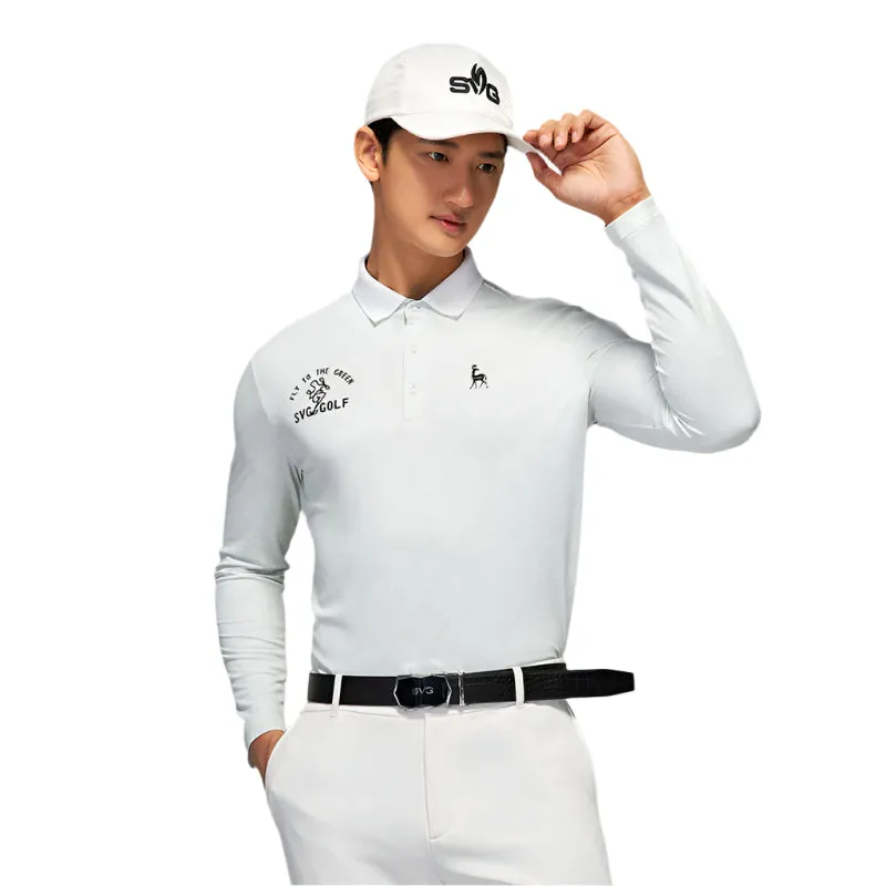 SVG Golf Men's Rose Print Long Sleeve T-shirt
