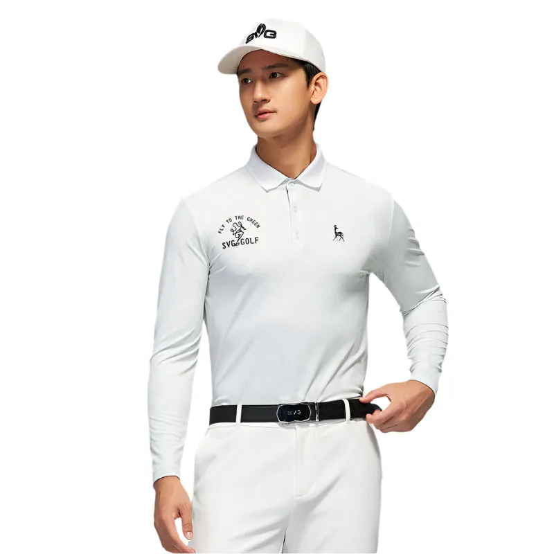 SVG Golf Men's Rose Print Long Sleeve T-shirt
