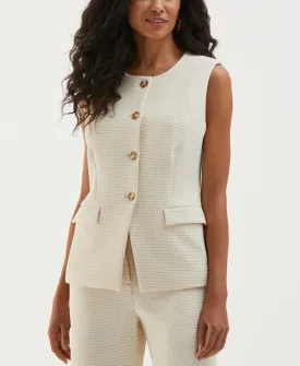 Textured Button-Down Vest