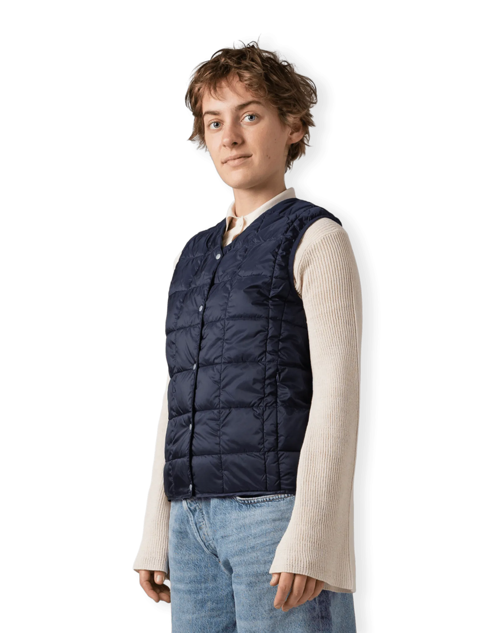 V-Neck Button Down Vest