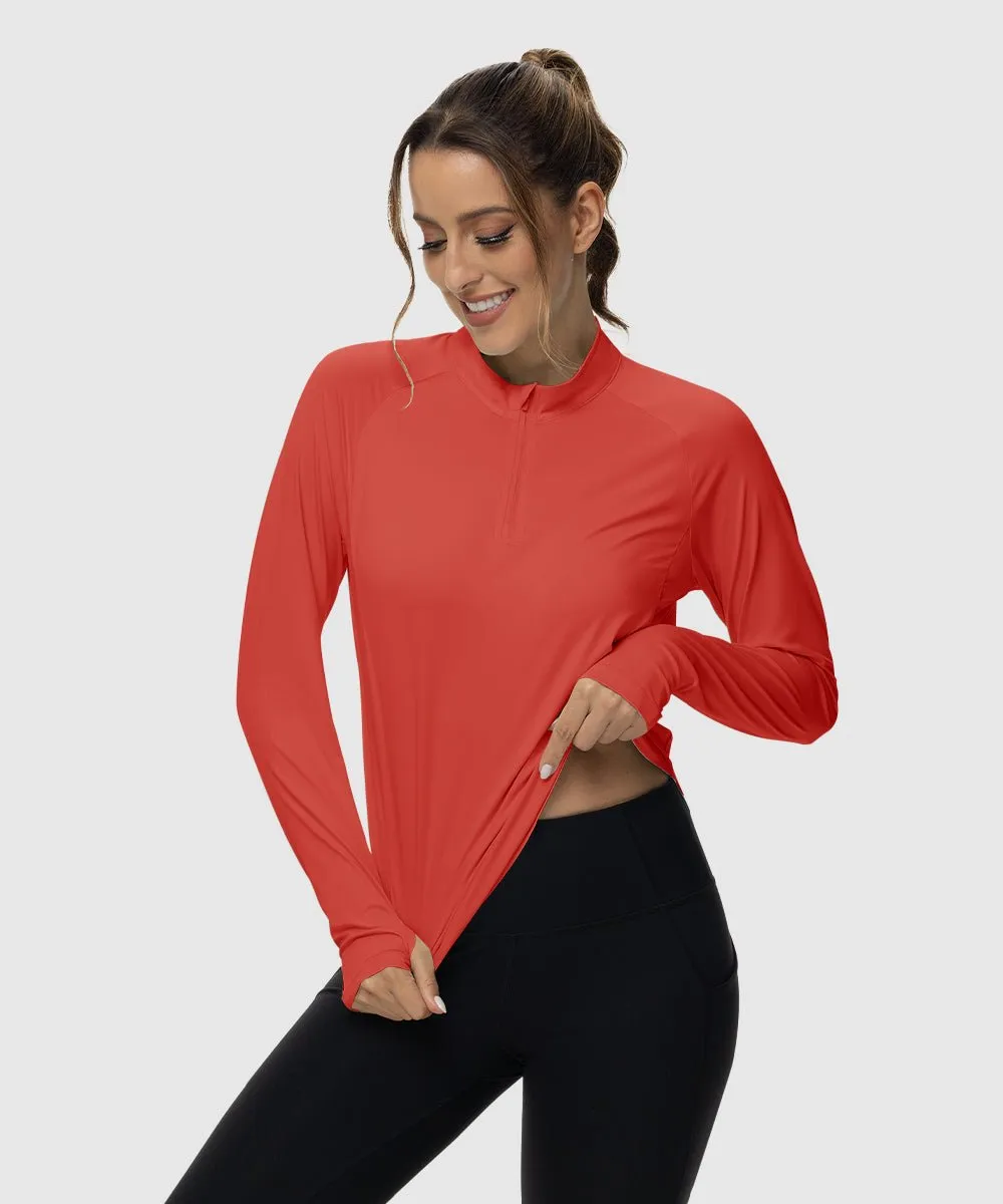 Women's Quarter Zip Sun Protection Garment