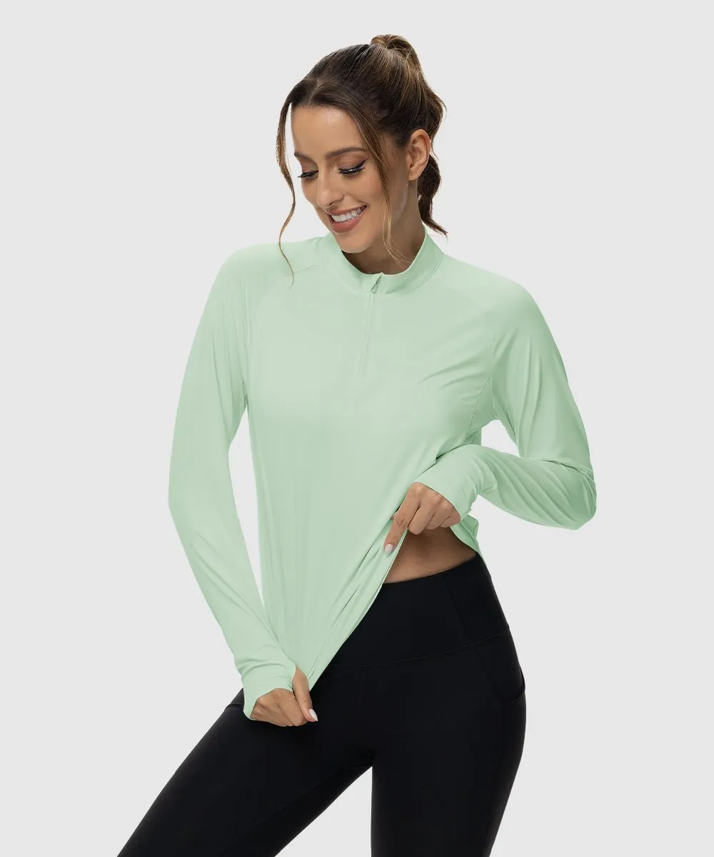 Women's Quarter Zip Sun Protection Garment